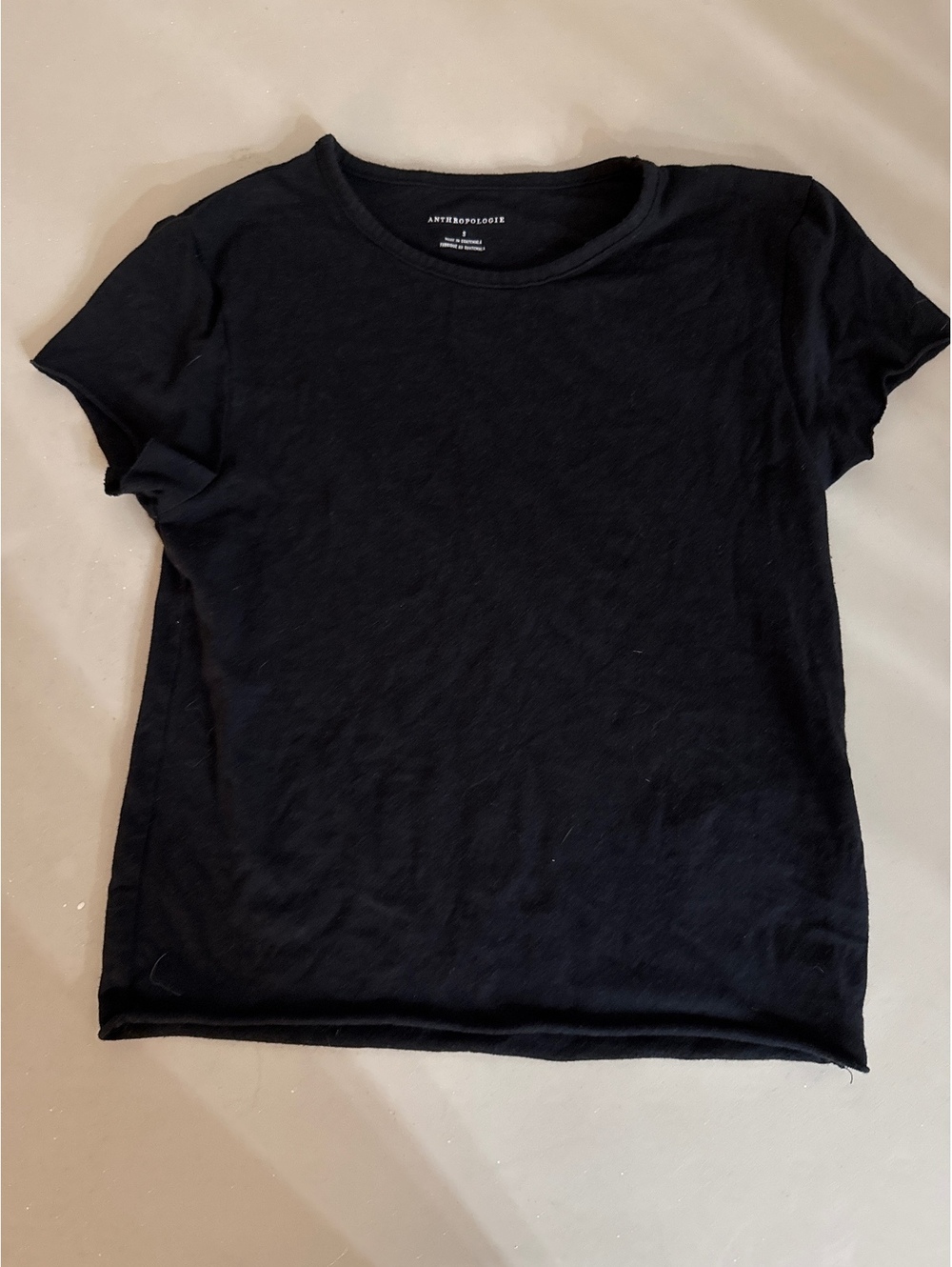 Anthropologie black baby tee size small